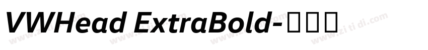 VWHead ExtraBold字体转换